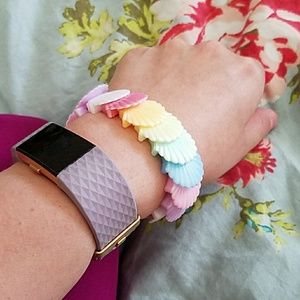 Elastic Rainbow Kawaii Seashell Bracelet