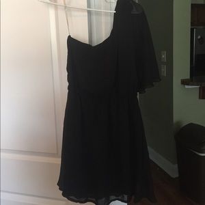 One shoulder little black dress