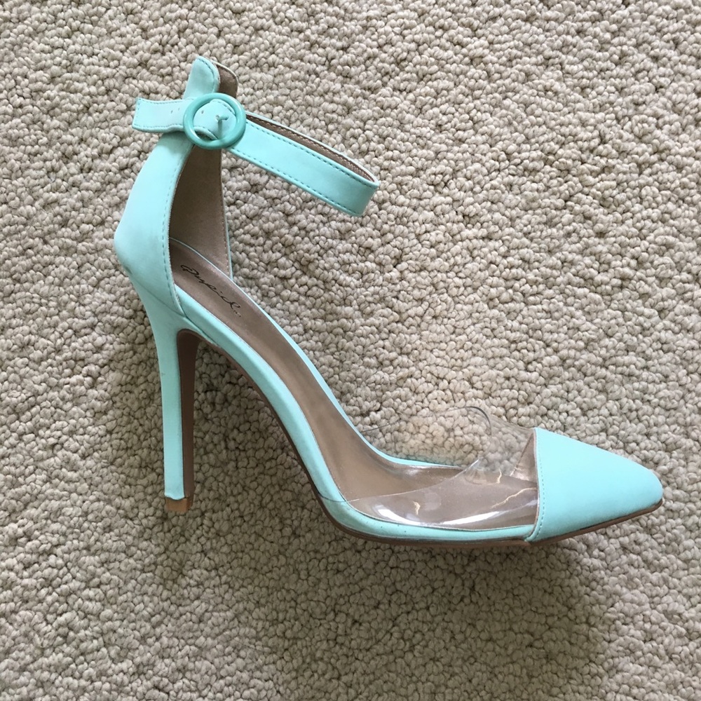 Qupid Heel in Aqua