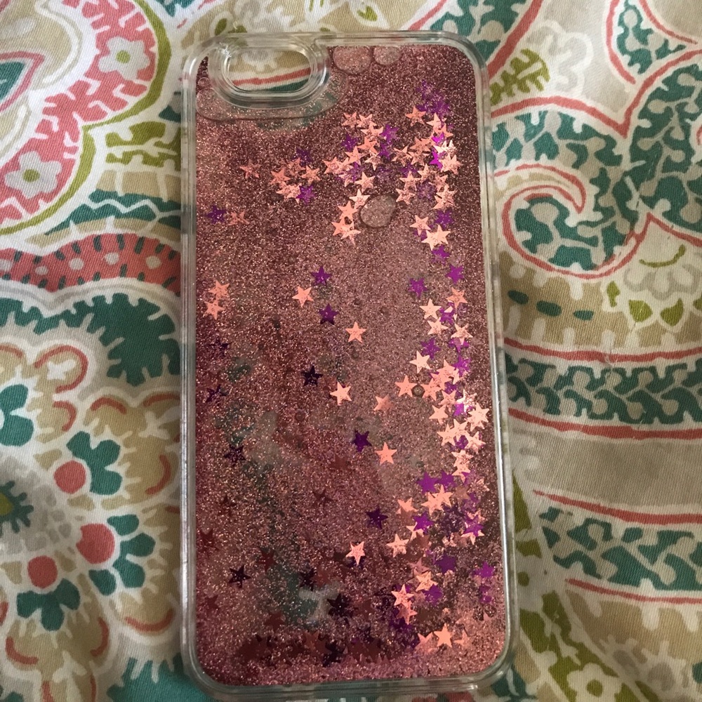 Iphone 6 glitter water case