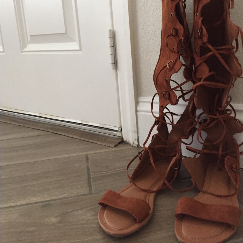 Gladiator suede sandals (new)