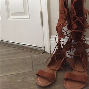 Gladiator suede sandals (new)