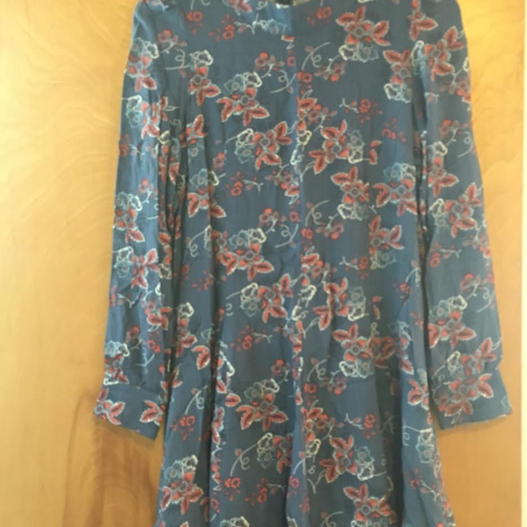 Ryder X UO Blue Floral Printed Fit & Flare Dress - Picture 5 of 7