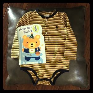 NWOT Ralph Lauren💙💛 Bodysuit 12mos Yellow & Navy