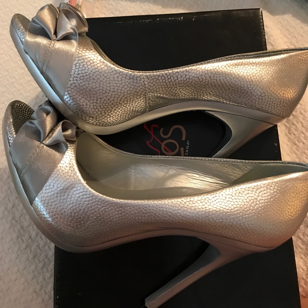 Silver Carlos Santana Heels