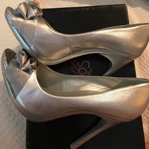 Silver Carlos Santana Heels