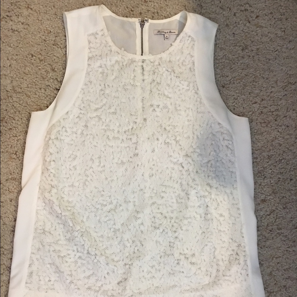 White sequin tank top