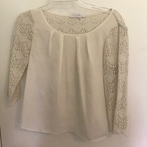 White silk BCBG top