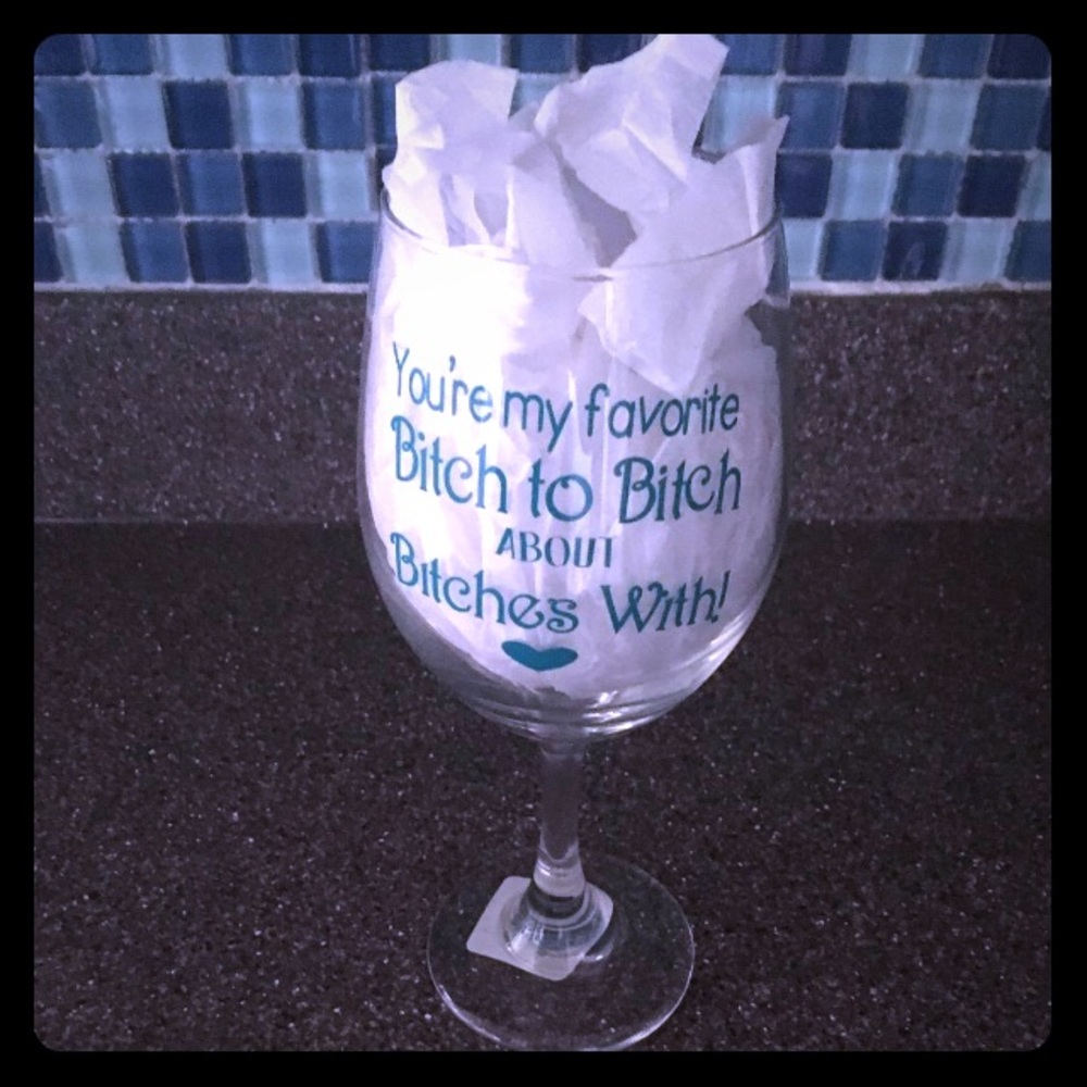 Brand New Wine Glasses. Bridesmaid or BFF - Picture 1 of 2