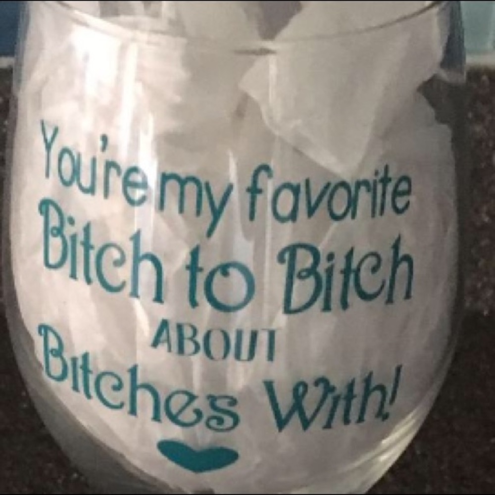 Brand New Wine Glasses. Bridesmaid or BFF - Picture 2 of 2