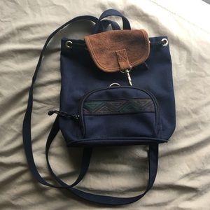 Blue and brown  mini BackPack