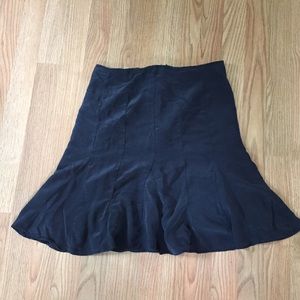 Black silk skirt