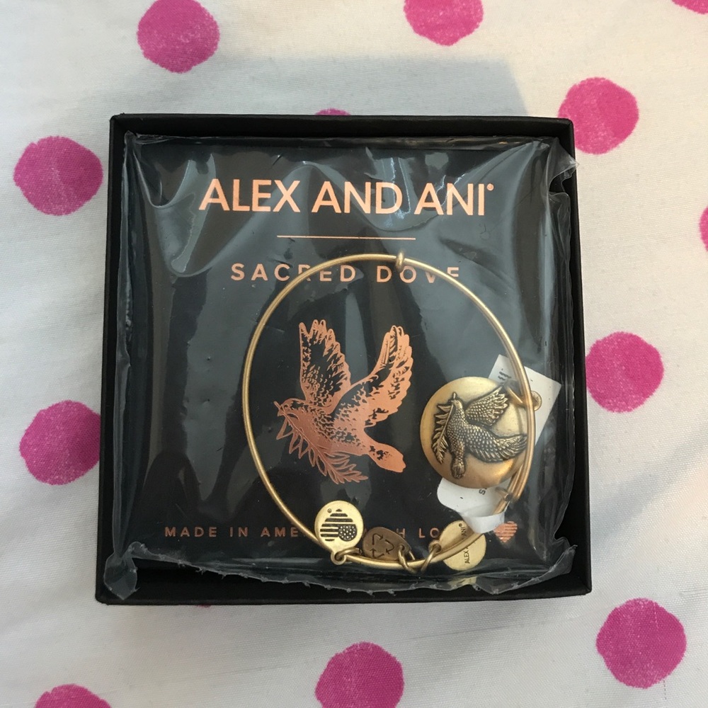 Alex and Ani brand new sacred dove gold bracelet