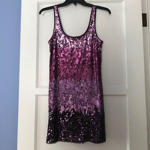 Express sequin shift dress