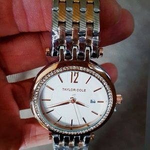 Taylor Cole rose gold tri color ladies watch