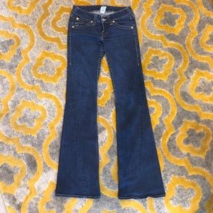 Dark True Religion boot cut jeans! Very slimming!