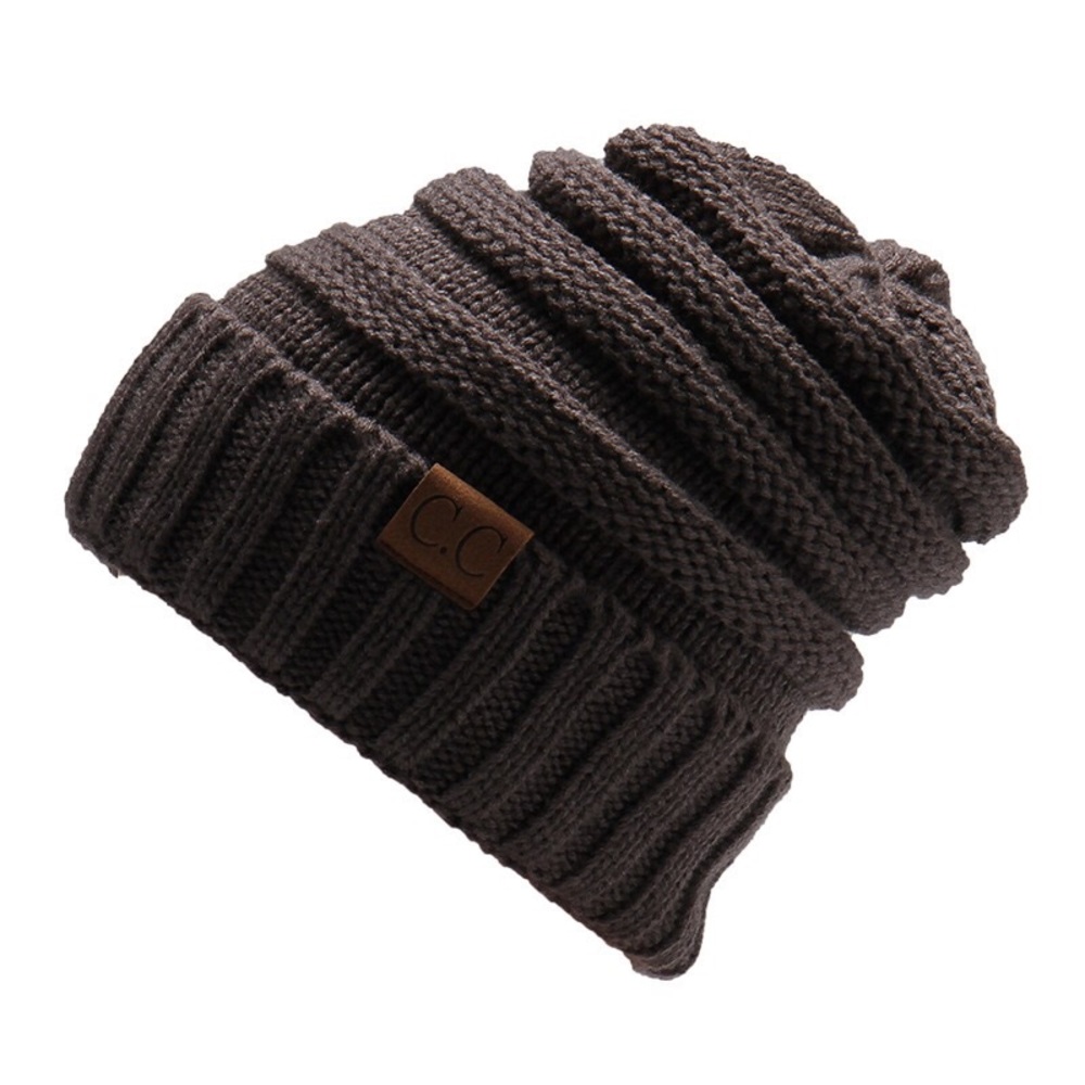 Brown knitted hat - Picture 1 of 2