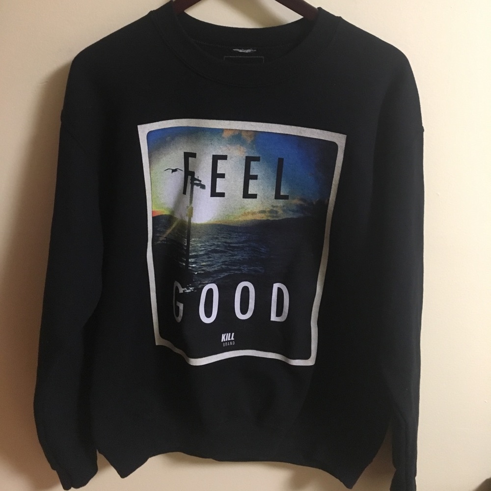 ❌❌SOLD❌❌ Black Graphic Crew Neck