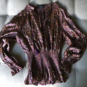 Quarter sleeve silk MODA International blouse XS