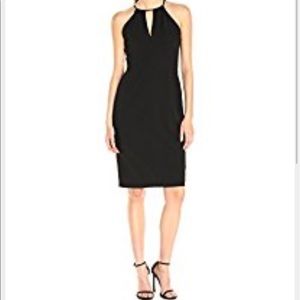 Betsey Johnson Black Scuba Sheath crepe 👗 size 8
