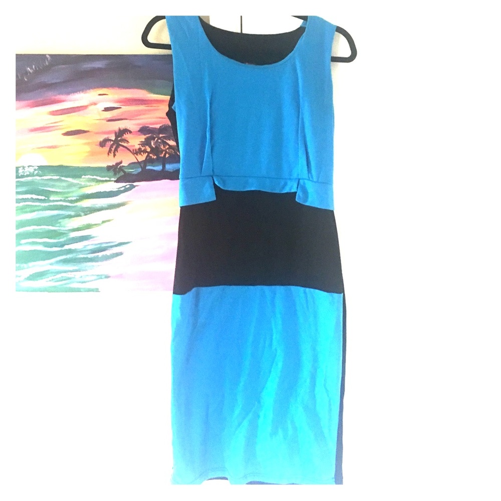 Blue & Black Dress