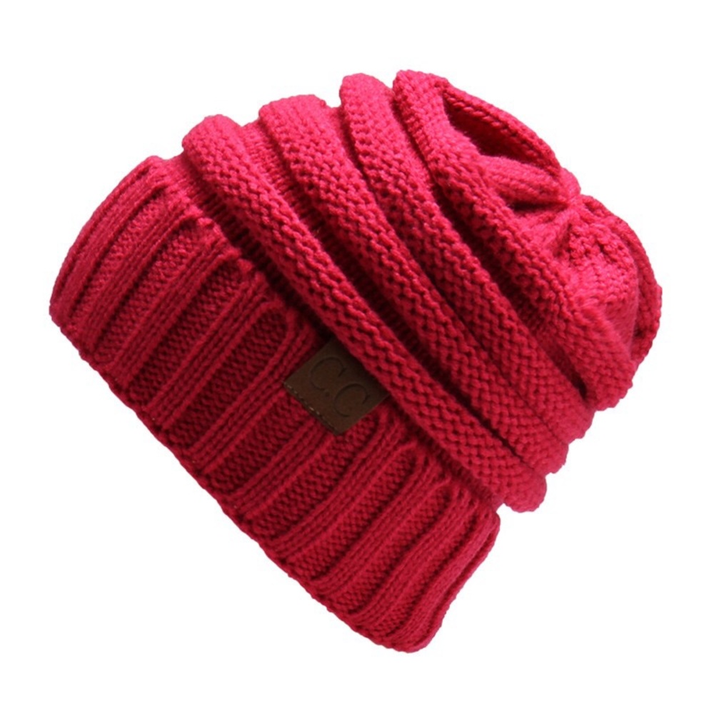 Pink knitted hat - Picture 1 of 2