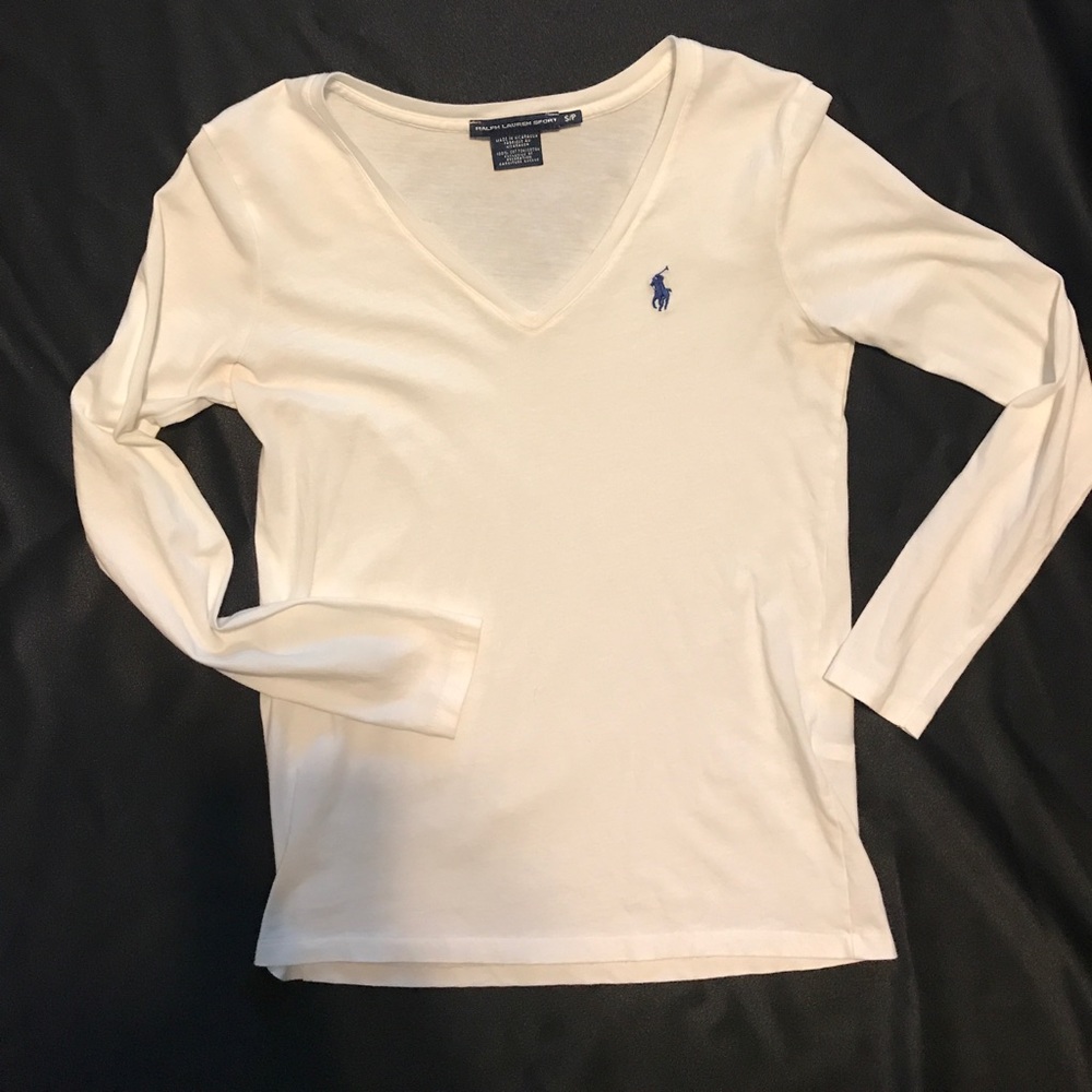 White long sleeve Ralph Lauren tee