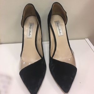 Monique Lhuillier Black Velvet heels
