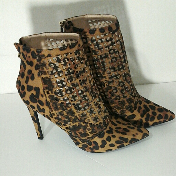 Fierce Brown leopard 3 inch Anne Michelle boots - Picture 1 of 2