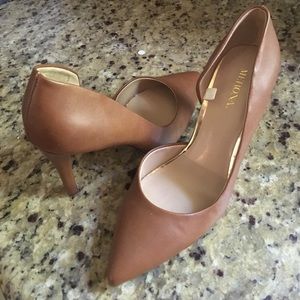 Brown Vegan Leather Heels