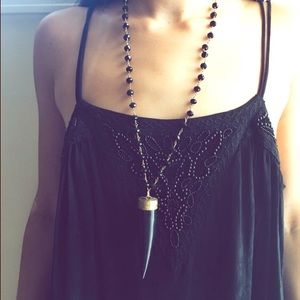 Horn beaded necklace