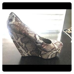 Carlos Wedge Snakeskin Platform