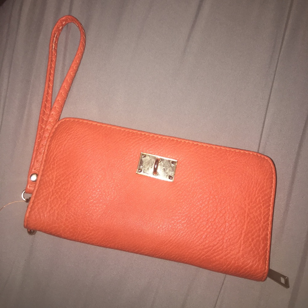 Orange wristlet