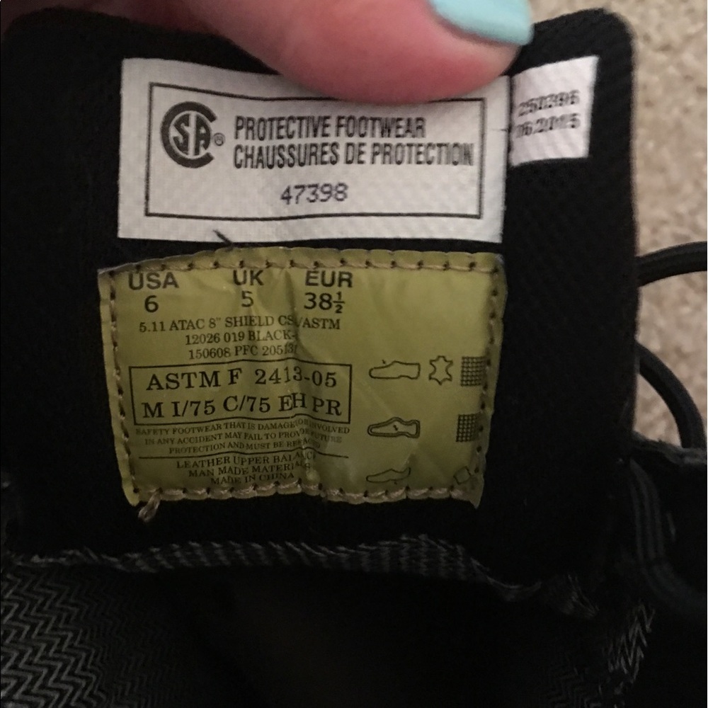 511 Tactical Boots with a steel toe