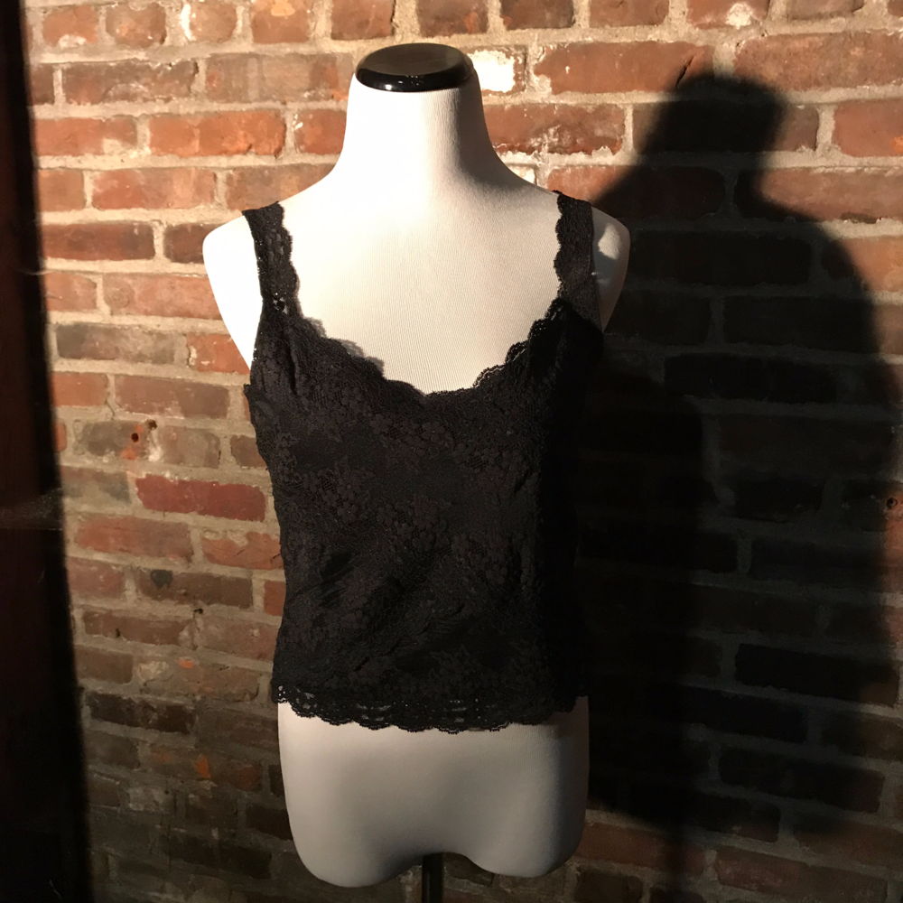 Ralph Lauren Black Lace Crop Tank top Size M