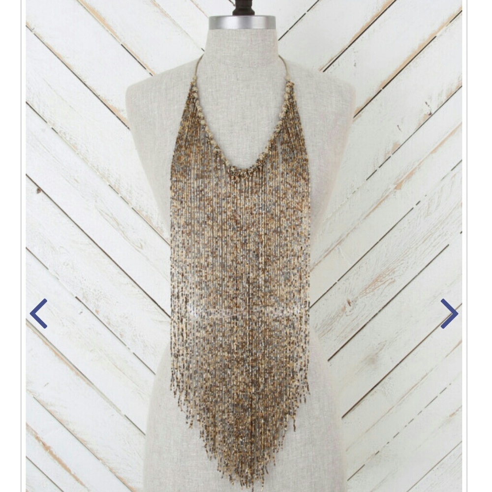Altar'd State Fringe Beaded Necklace