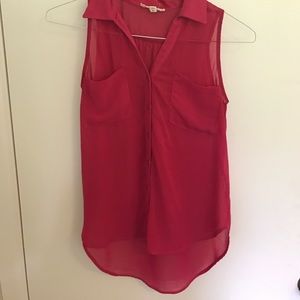 Button down tank top