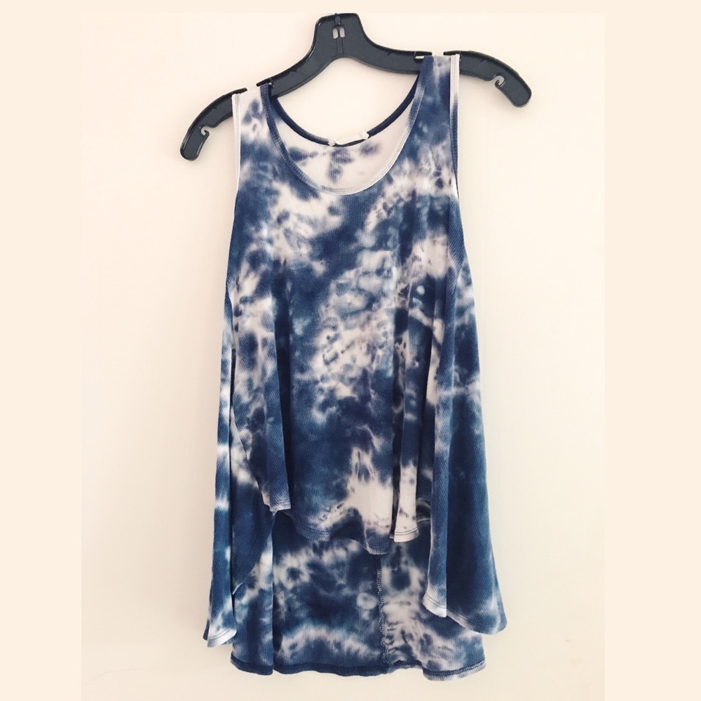 Wasabi + mint tie dye tunic xs