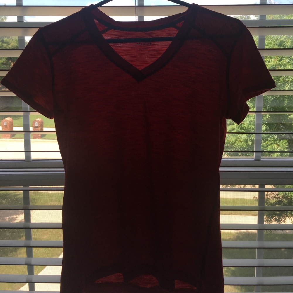 A red stylish workout shirt from BCG.