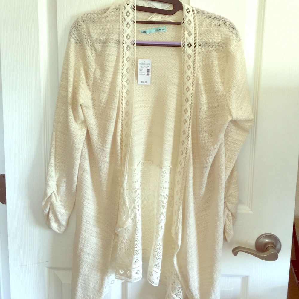 Cream cardigan