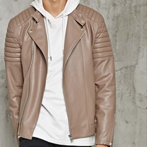 Ribbed Faux Leather Jacket (NWT)