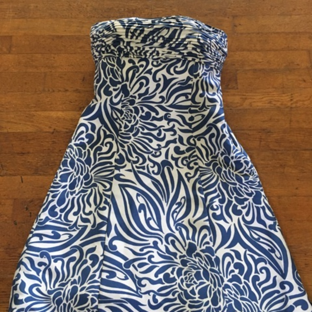 Ann Taylor blue and white dress size 0 - Picture 1 of 5