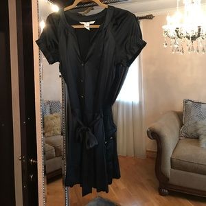 Black silk romper