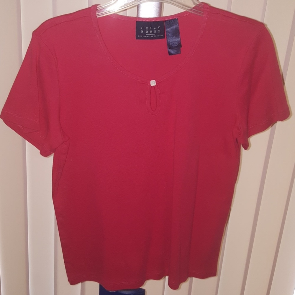 LIZ CLAIBORNE CRAZY HORSE SHORT SLEEVE SHIRT