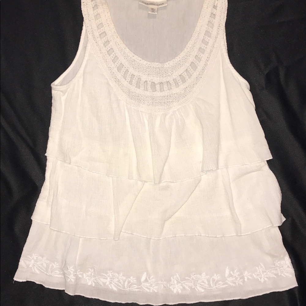 Coldwater Creek tiered gauze top