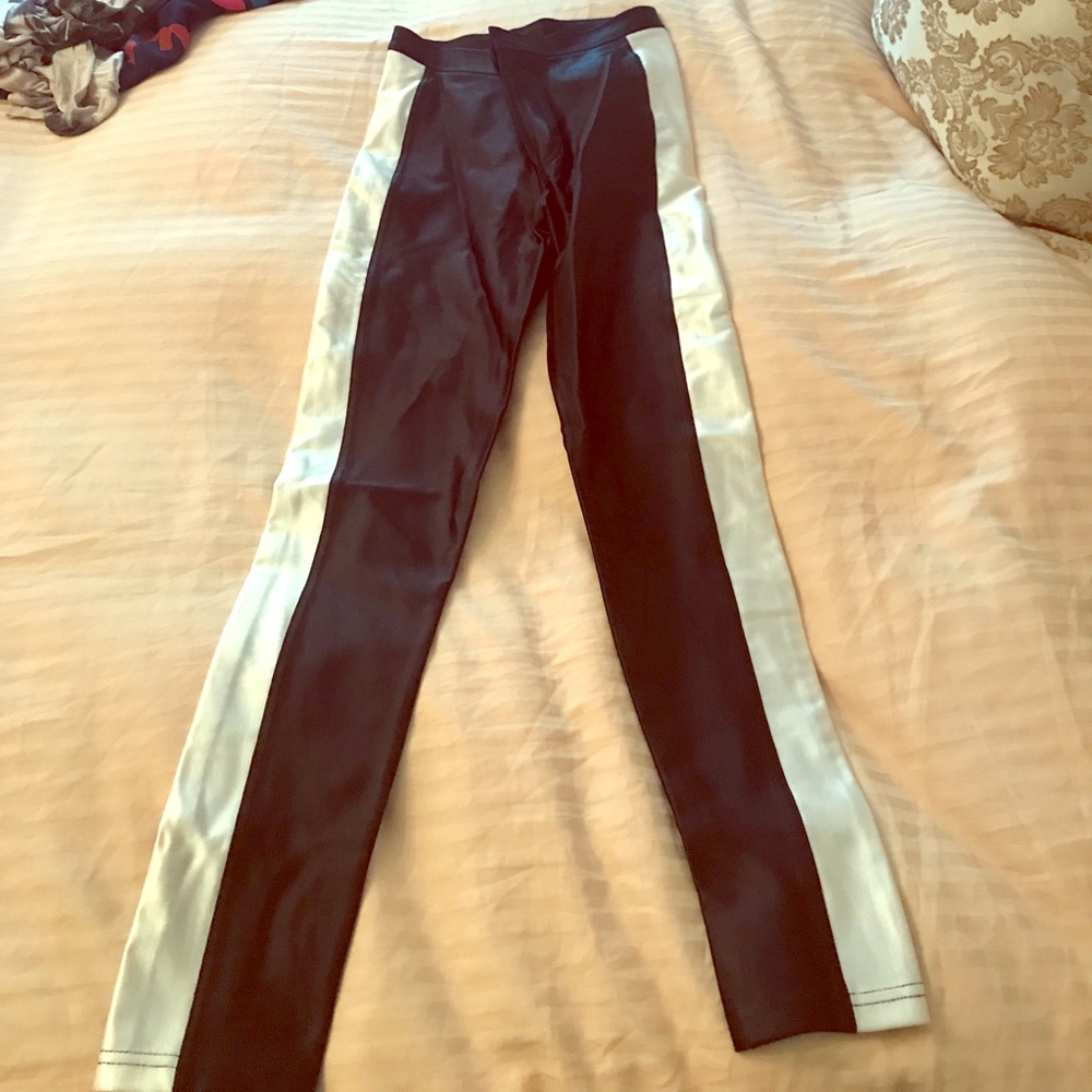 Satin racer stripped American Apparel pants