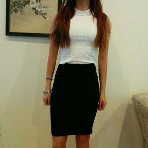 Black Bodycon Pencil Skirt