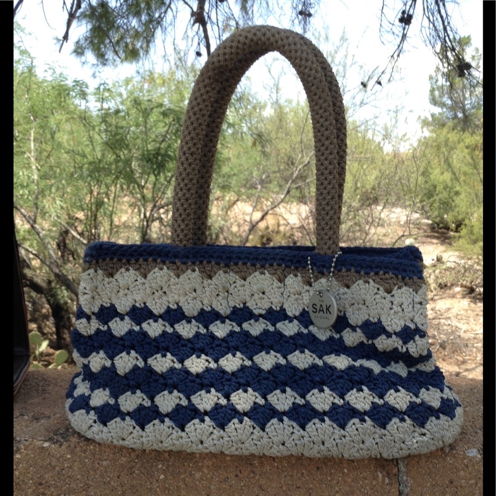 SAKS crocheted handbag
