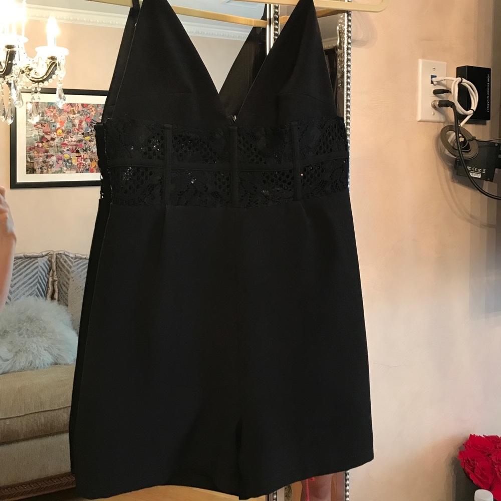 Black lace romper