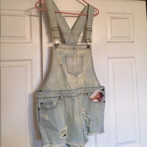 Brand New Kittenish Overall Shorts